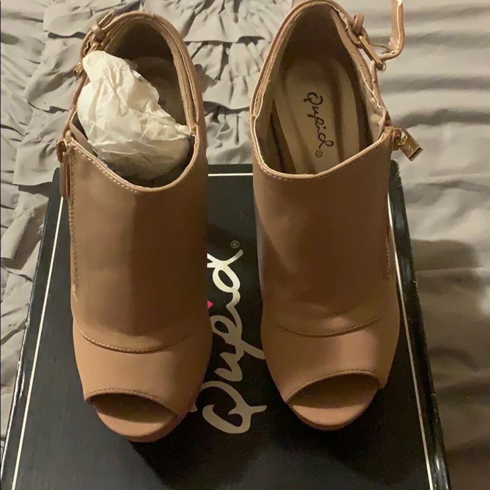 Camel Suede Booties